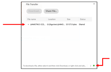 Webex File Transfer participant
